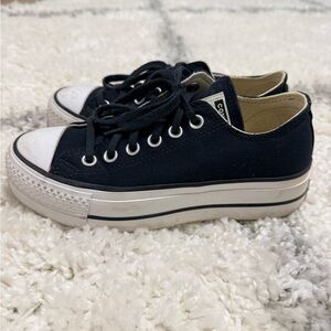 Converse Women's Black and White Platform Sneakers